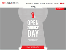 Tablet Screenshot of opensourceday.pl